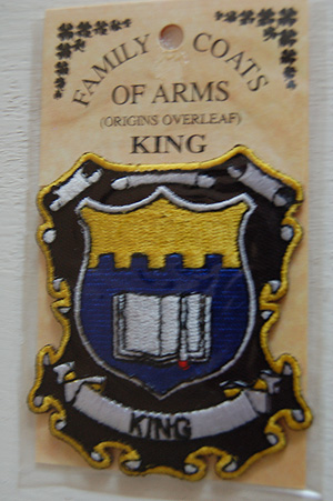 King Embroidered Patch - Coat of Arms