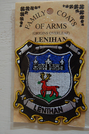 Lenihan Embroidered Patch - Coat of Arms