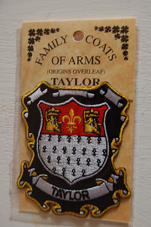 Taylor Embroidered Patch - Coat of Arms