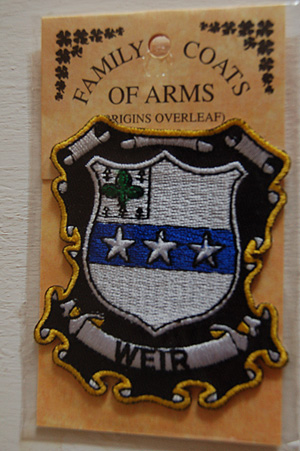 Weir Embroidered Patch - Coat of Arms