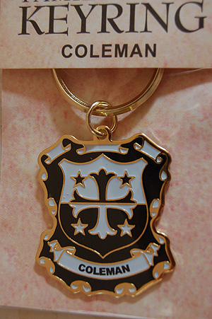 Coleman Keyring Keychain - Coat of Arms