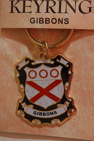 Gibbons Keyring Keychain - Coat of Arms