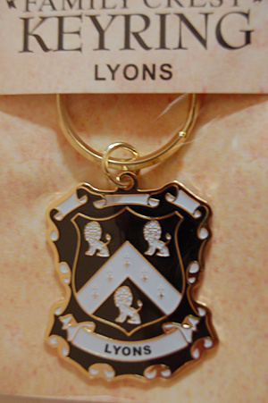 Lyons Keyring Keychain - Coat of Arms