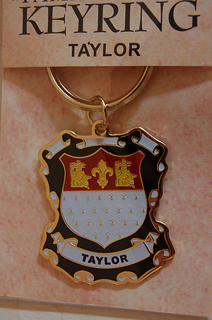 Taylor Keyring Keychain - Coat of Arms