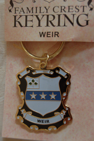 Weir Keyring Keychain - Coat of Arms