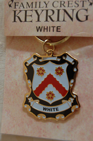 White Keyring Keychain - Coat of Arms