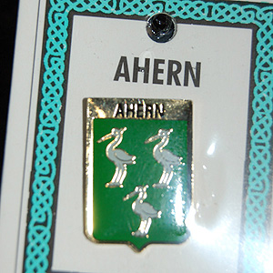 Ahern Pin Lapel Clip Badge - Coat of Arms