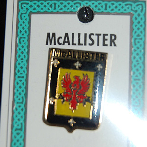 McAllister Pin Lapel Clip Badge - Coat of Arms