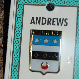 Andrews Pin Lapel Clip Badge - Coat of Arms