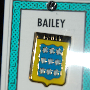 Bailey Pin Lapel Clip Badge - Coat of Arms