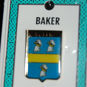 Baker Pin Lapel Clip Badge - Coat of Arms