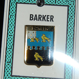 Barker Pin Lapel Clip Badge - Coat of Arms