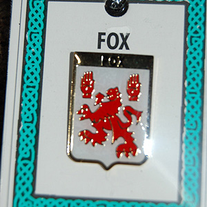 Fox Pin Lapel Clip Badge - Coat of Arms