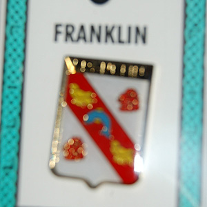 Franklin Pin Lapel Clip Badge - Coat of Arms