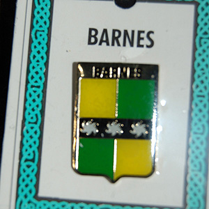 Barnes Pin Lapel Clip Badge - Coat of Arms