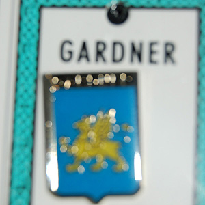 Gardner Pin Lapel Clip Badge - Coat of Arms