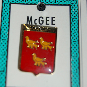 McGee Pin Lapel Clip Badge - Coat of Arms