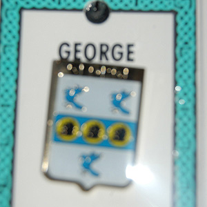 George Pin Lapel Clip Badge - Coat of Arms