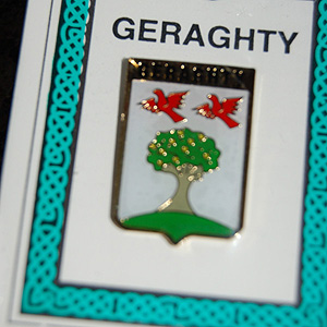 Geraghty Pin Lapel Clip Badge - Coat of Arms