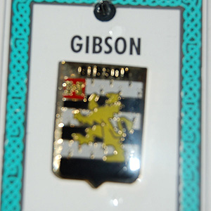 Gibson Pin Lapel Clip Badge - Coat of Arms