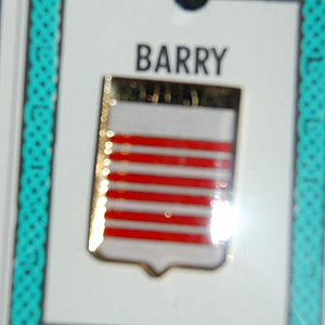 Barry Pin Lapel Clip Badge - Coat of Arms