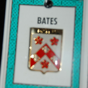 Bates Pin Lapel Clip Badge - Coat of Arms