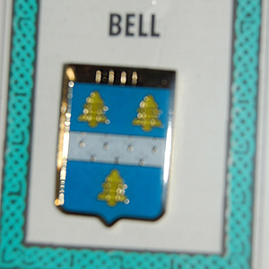 Bell Pin Lapel Clip Badge - Coat of Arms