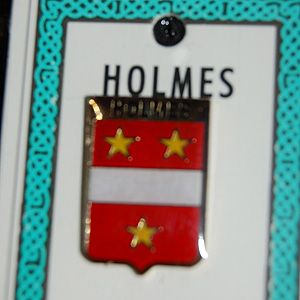 Holmes Pin Lapel Clip Badge - Coat of Arms