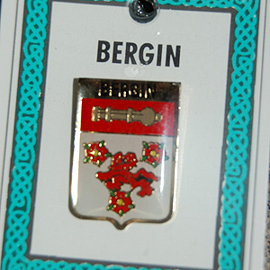 Bergin Pin Lapel Clip Badge - Coat of Arms