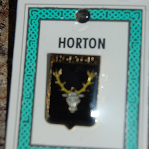 Horton Pin Lapel Clip Badge - Coat of Arms