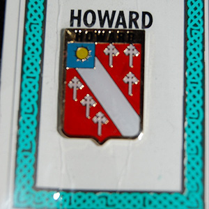 Howard Pin Lapel Clip Badge - Coat of Arms