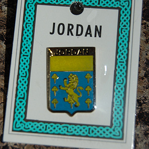 Jordan Pin Lapel Clip Badge - Coat of Arms