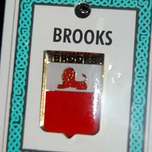 Brooks Pin Lapel Clip Badge - Coat of Arms