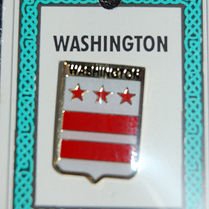 Washington Pin Lapel Clip Badge - Coat of Arms