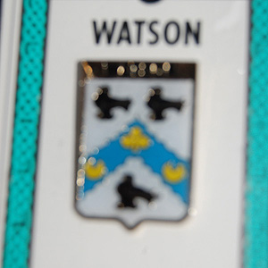 Watson Pin Lapel Clip Badge - Coat of Arms