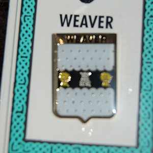 Weaver Pin Lapel Clip Badge - Coat of Arms