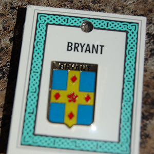 Bryant Pin Lapel Clip Badge - Coat of Arms