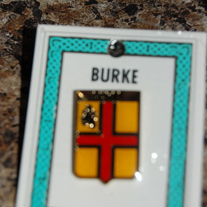 Burke Pin Lapel Clip Badge - Coat of Arms