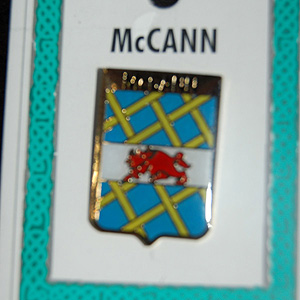 McCann Pin Lapel Clip Badge - Coat of Arms