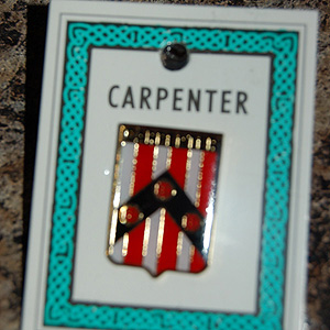 Carpenter Pin Lapel Clip Badge - Coat of Arms