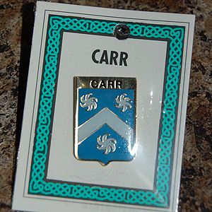 Carr Pin Lapel Clip Badge - Coat of Arms