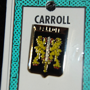 Carroll Pin Lapel Clip Badge - Coat of Arms