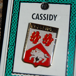 Cassidy Pin Lapel Clip Badge - Coat of Arms