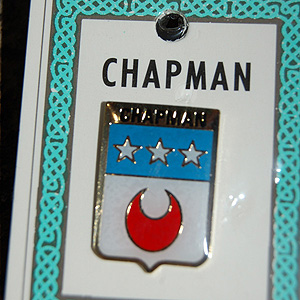 Chapman Pin Lapel Clip Badge - Coat of Arms