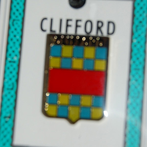 Clifford Pin Lapel Clip Badge - Coat of Arms