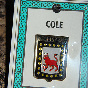 Cole Pin Lapel Clip Badge - Coat of Arms