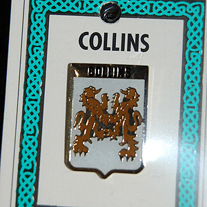 Collins Pin Lapel Clip Badge - Coat of Arms