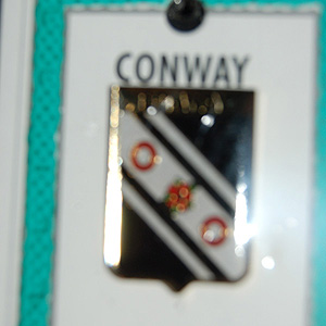 Conway Pin Lapel Clip Badge - Coat of Arms