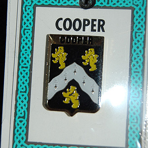 Cooper Pin Lapel Clip Badge - Coat of Arms