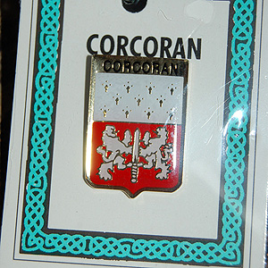 Corcoran Pin Lapel Clip Badge - Coat of Arms